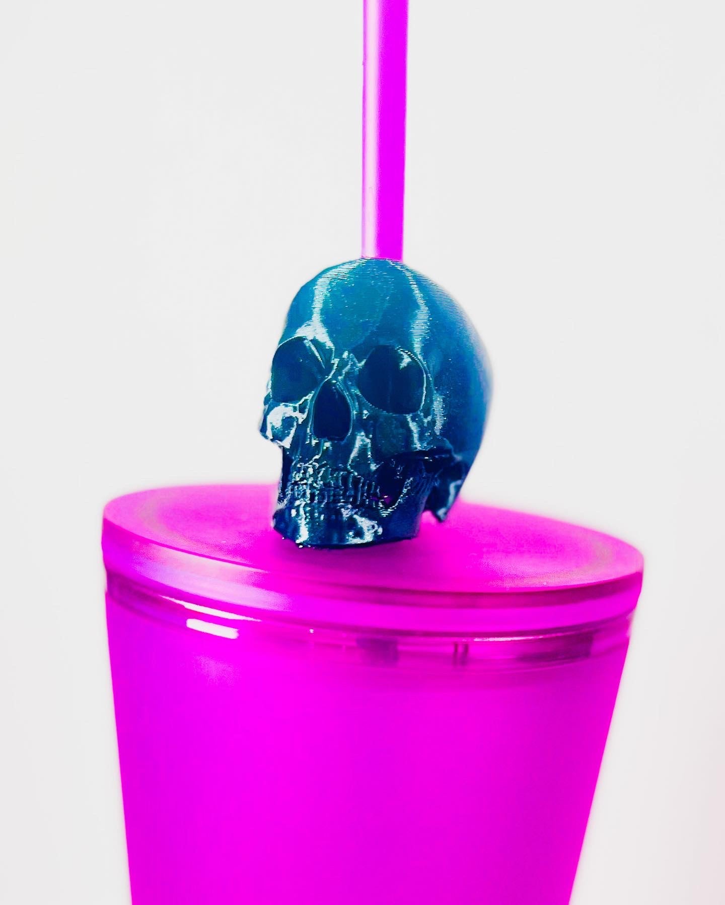 Straw Topper - Skull