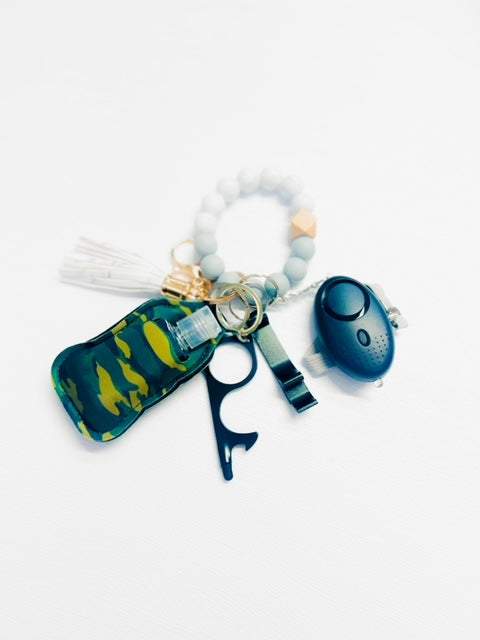 Beaded Defense Keychain - Camo