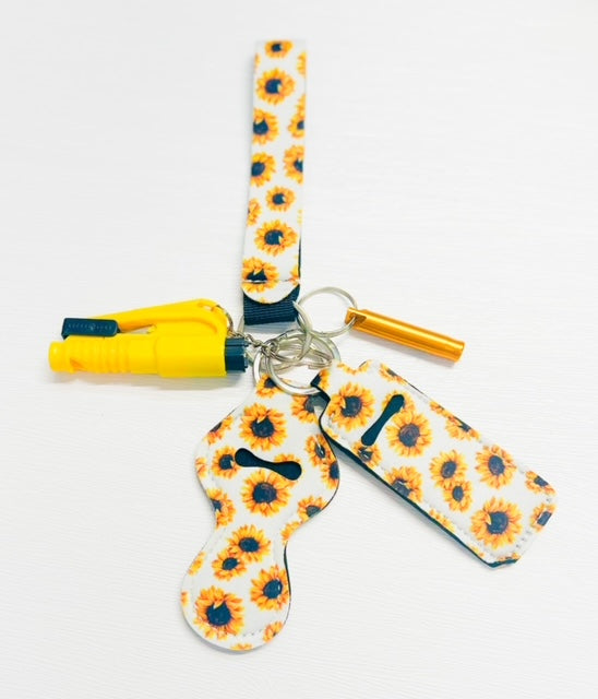 Safety Keychain - Sunflowers