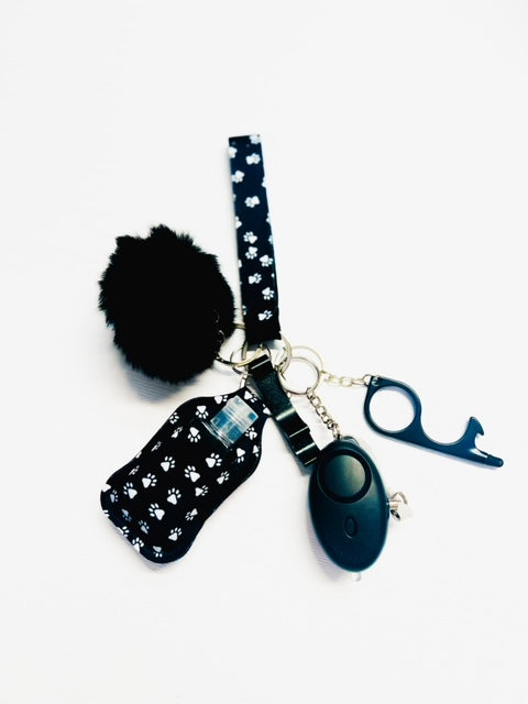 Defense Keychain - Black Paw